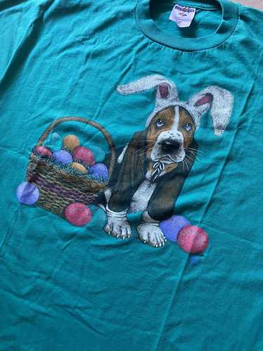 Humor × Vintage Vintage Y2K Dog Easter tee