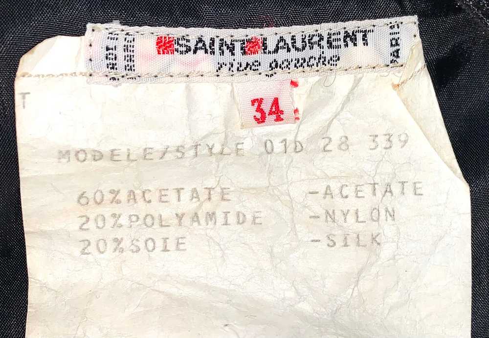 YSL Saint Laurent Rive Gauche 80s Black Tunic wit… - image 5