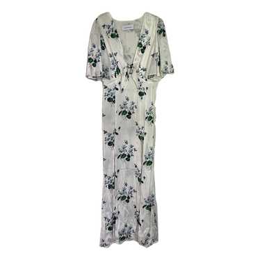 Les Reveries Silk Ruffle-Trimmed Tiered Floral Print Maxi top Dress Size 6