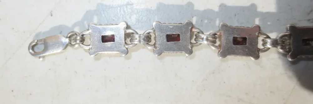 Faceted Garnet and Sterling Bracelet - image 6