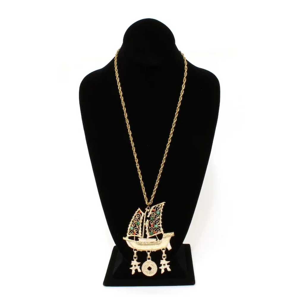 JULIANA Junk Boat Pendant Necklace BOOK PIECE Del… - image 3