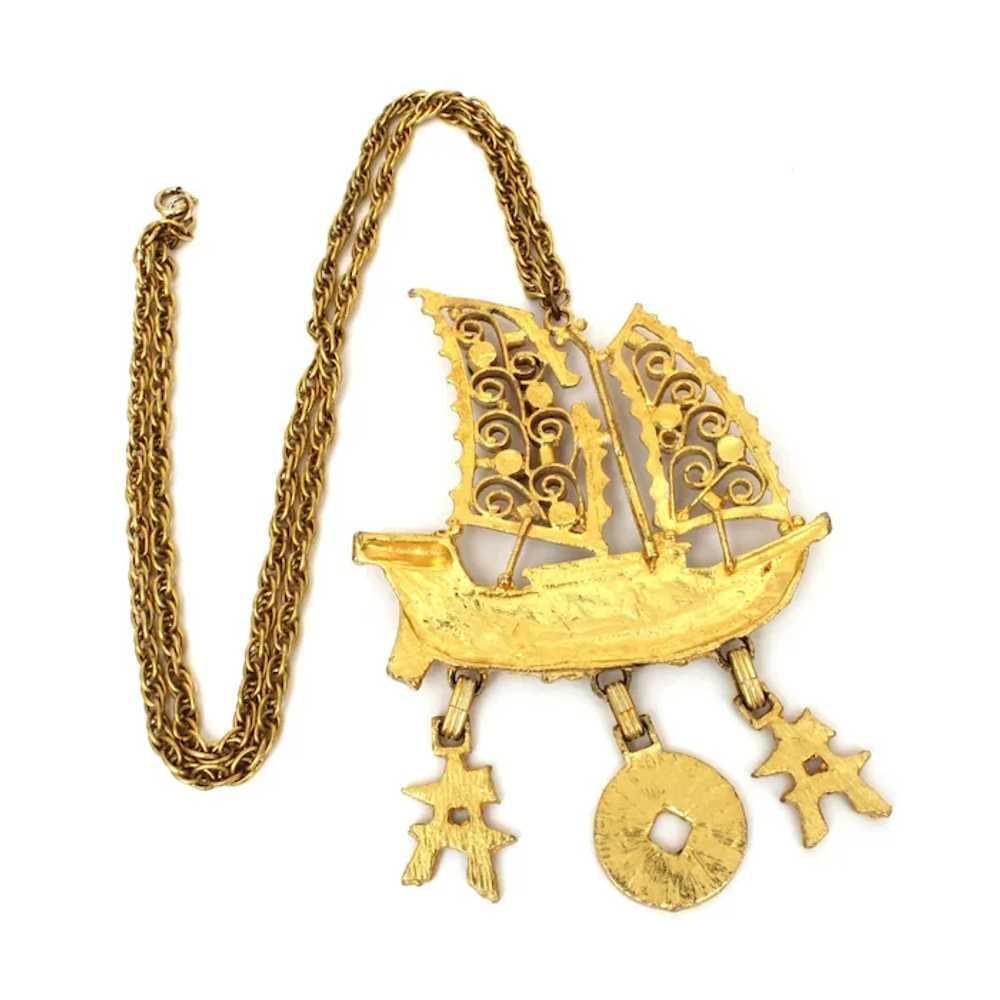 JULIANA Junk Boat Pendant Necklace BOOK PIECE Del… - image 6