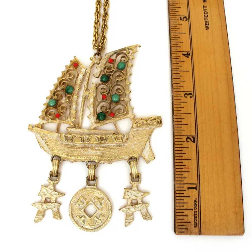 JULIANA Junk Boat Pendant Necklace BOOK PIECE Del… - image 7