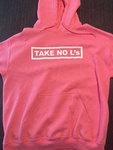 Streetwear Take No Ls pink medium hoodie