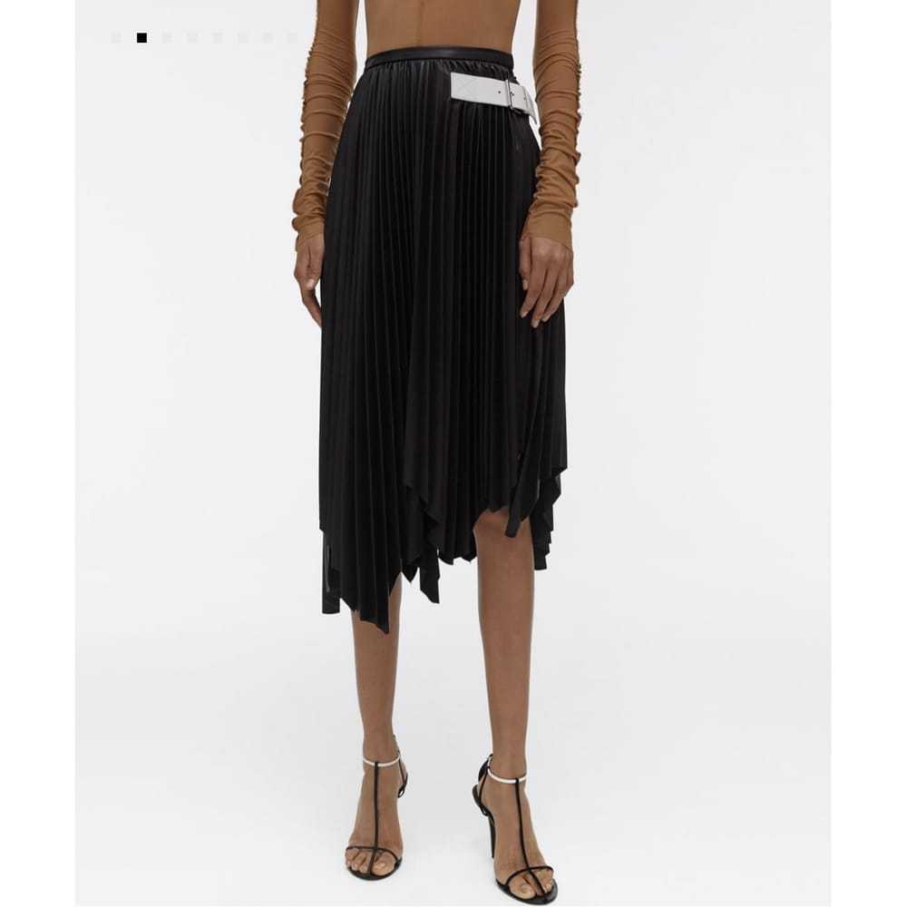 Helmut Lang Leather mid-length skirt - image 2