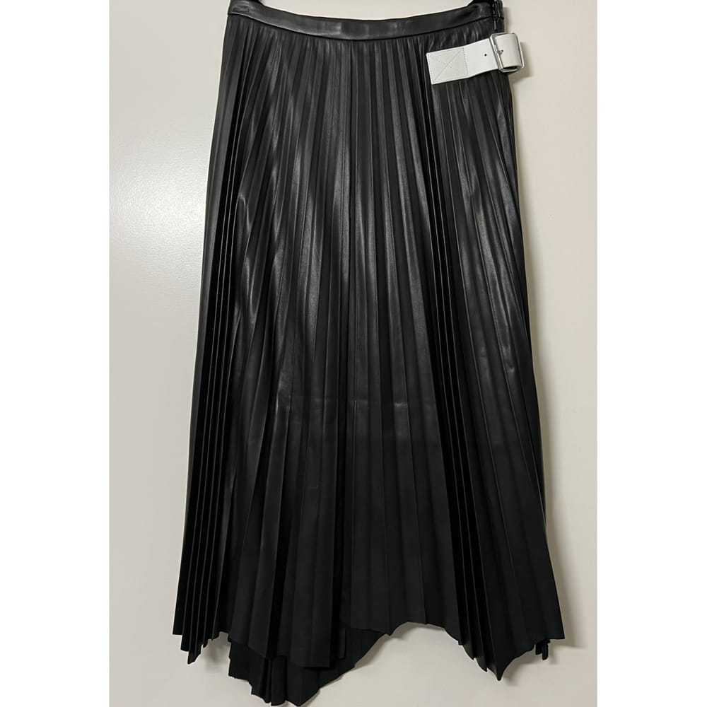 Helmut Lang Leather mid-length skirt - image 3