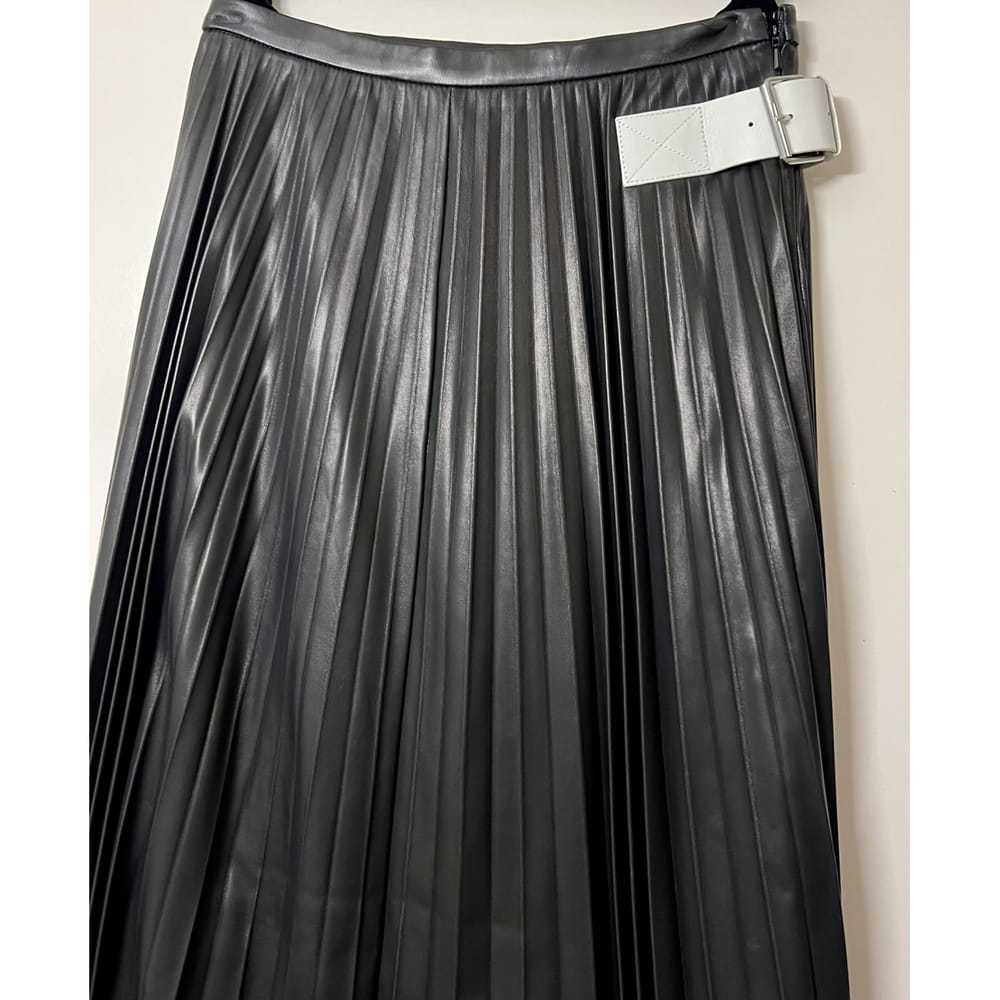 Helmut Lang Leather mid-length skirt - image 4