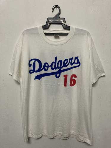 Vintage Dodgers Rhodes #10 Button Henley T-Shirt (1990s