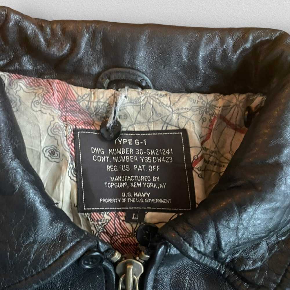 Leather Jacket × Vintage Vintage Top Gun Leather … - image 5