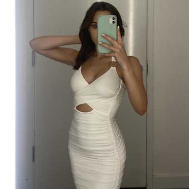 Other Nookie Midi Bodycon Dress in White