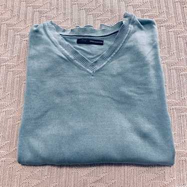 Greg Norman Greg Norman blue vneck cotton sweater - image 1