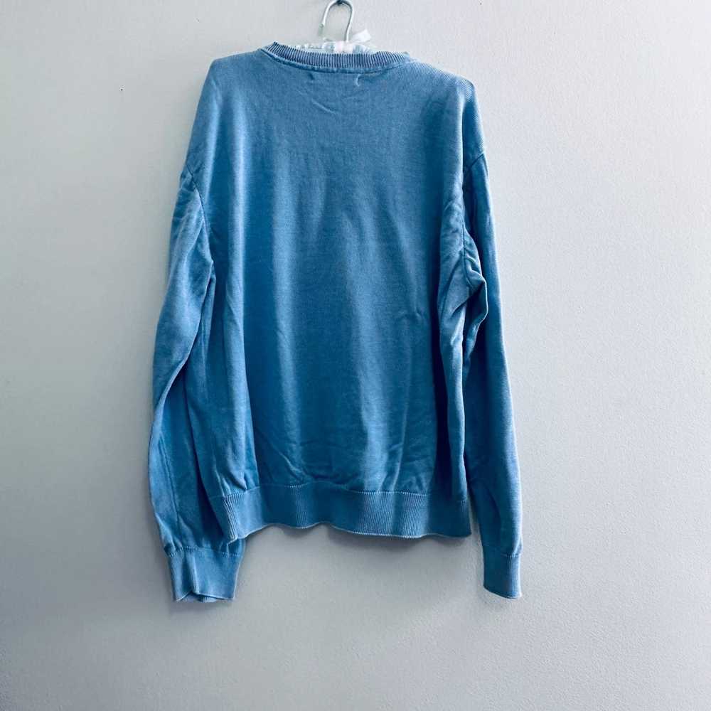 Greg Norman Greg Norman blue vneck cotton sweater - image 3