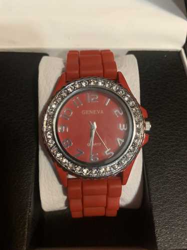 Geneva × Swatch × Vintage Geneva CZ Crystals Red W