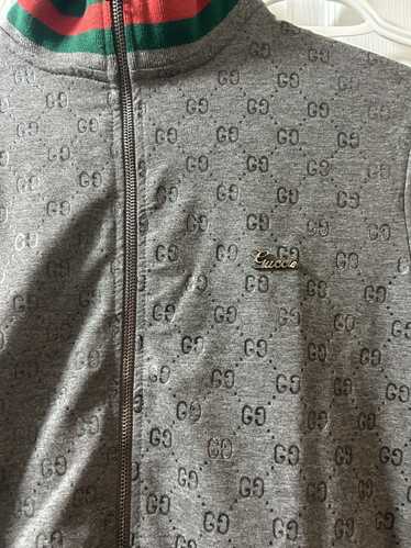 GUCCI Vintage GG Monogram Logo Hoodie Jacket #XS Zip Polyamide Black  RankAB+
