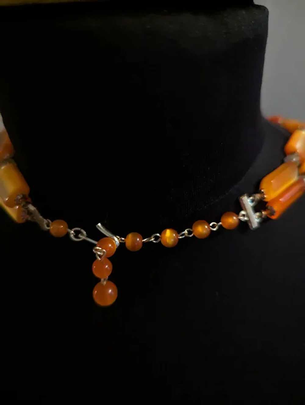 Cantaloupe Orangy Lucite Necklace - image 3