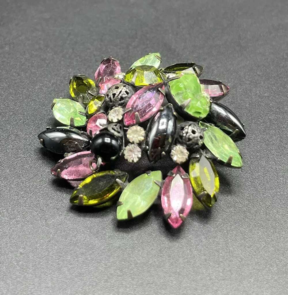 Juliana Pink & Green Brooch - image 2