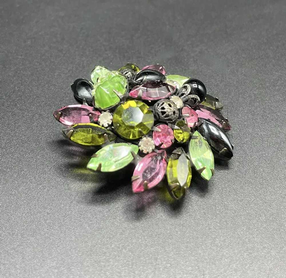 Juliana Pink & Green Brooch - image 5