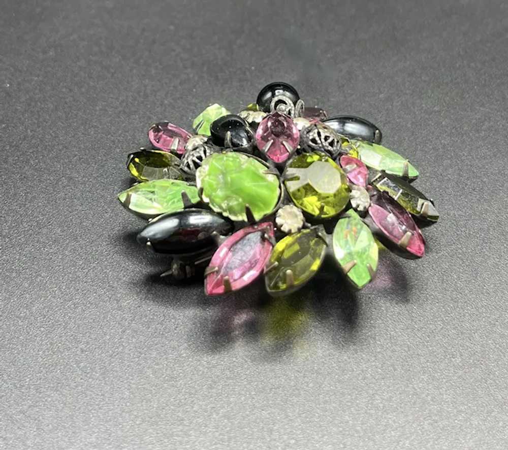 Juliana Pink & Green Brooch - image 7