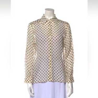 Alice + Olivia Polka Dot Print Button-Up - Size S… - image 1