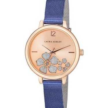【稼働/良品】LAURA ASHLEY クオーツ ゴールド レディース Laura Ashley Gold Women's Round Case Expandable Stainless