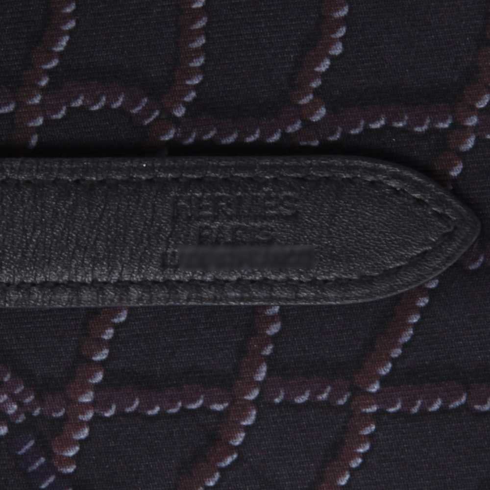 Hermès Silk City shoulder bag in black silk and b… - image 3
