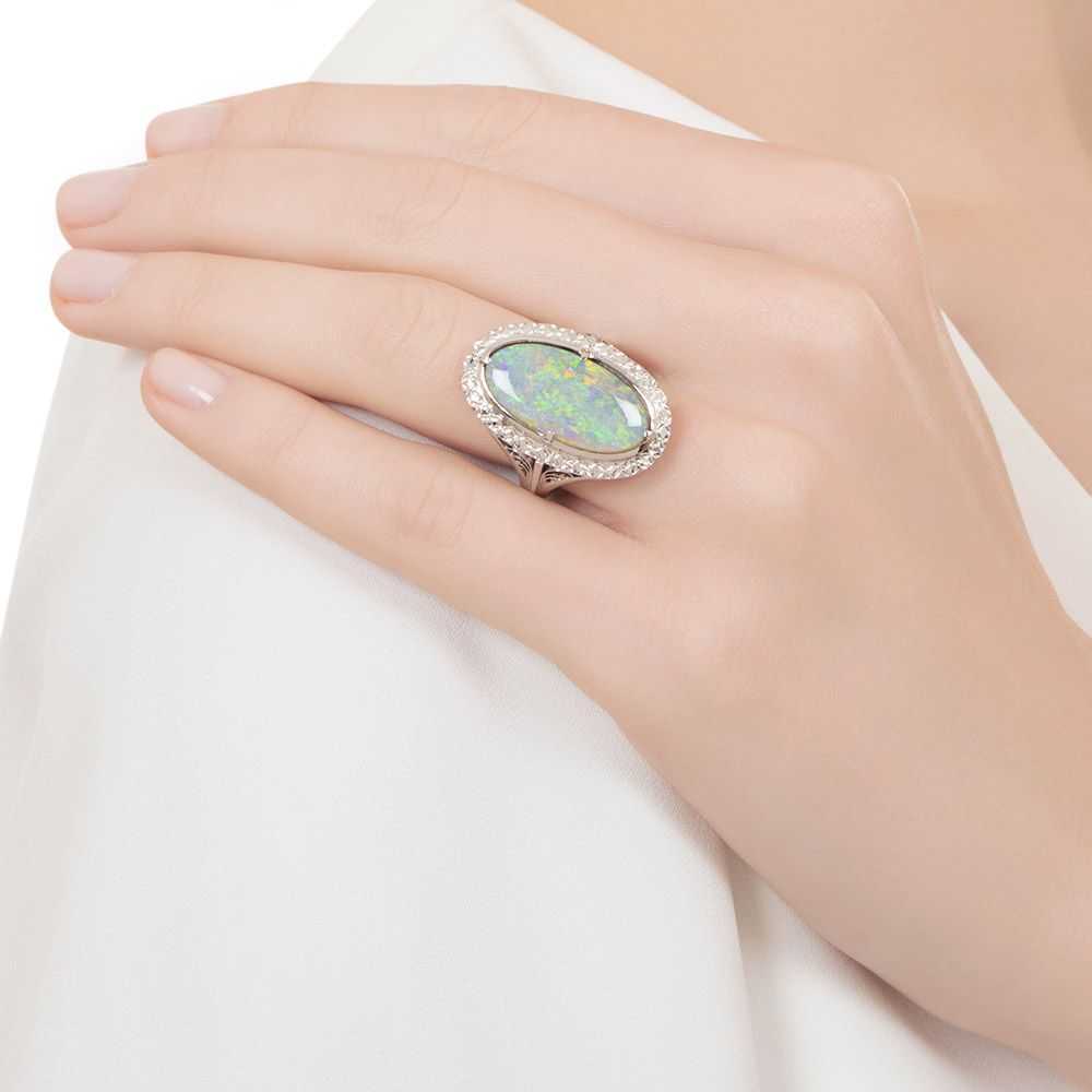 Estate 4.57 Carat Opal Ring - image 4