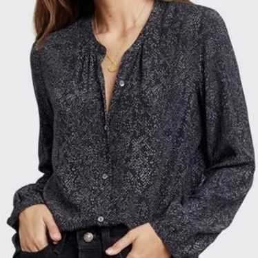 Rails Eloise Slate Python Button Down Blouse - image 1