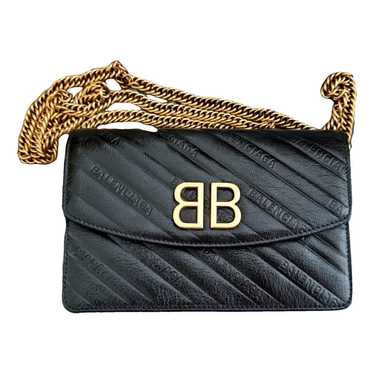 Balenciaga bb reporter 2025 chain leather wallet