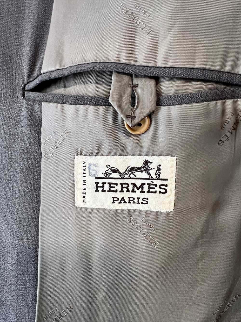 90’s Gray 3 Button Blazer By Hermes Paris - image 7