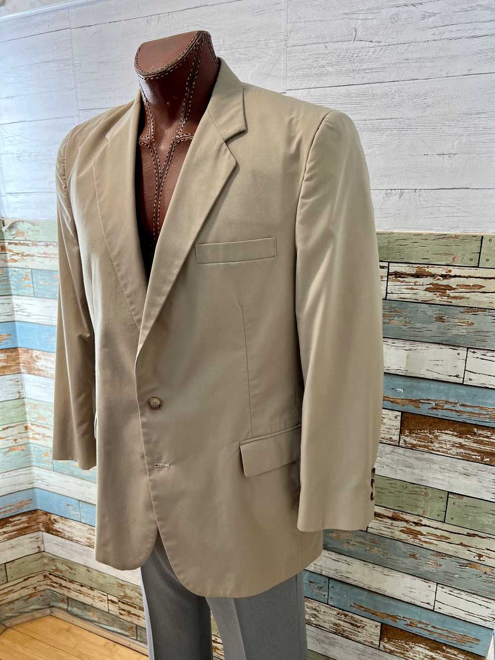 70’s Beige 2 Button Blazer By Haggar - image 2