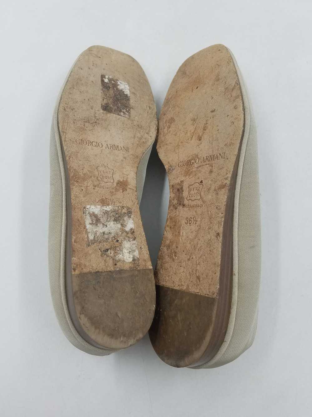 Vtg Giorgio Armani L.Taupe Ballet Loafers W 6.5 C… - image 5