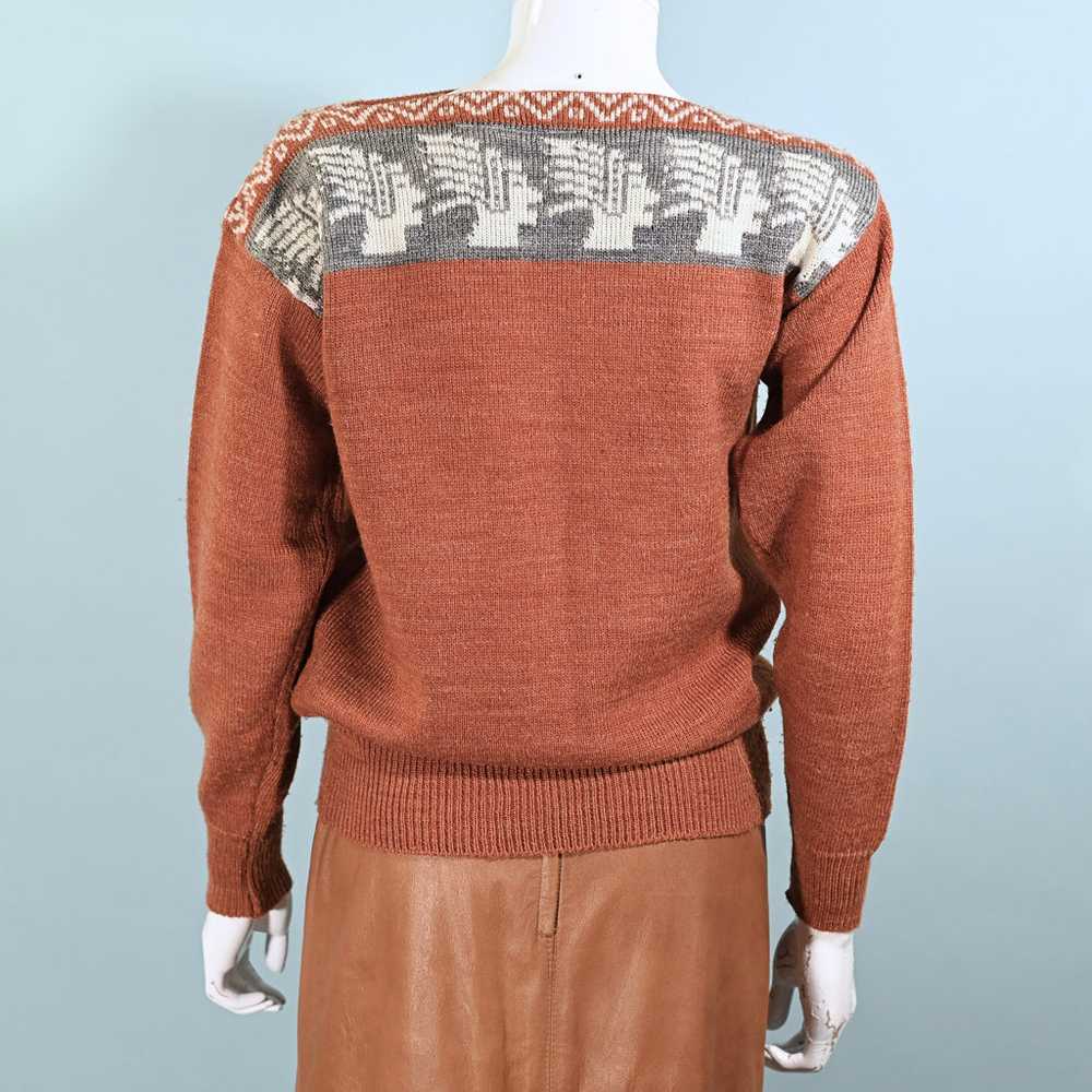 Vintage 70s Ethnic/Tribal Novelty Print Pullover … - image 7