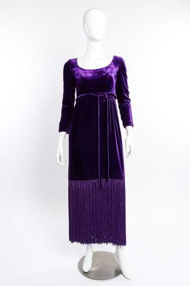 ADELE SIMPSON Velvet Fringe Dress