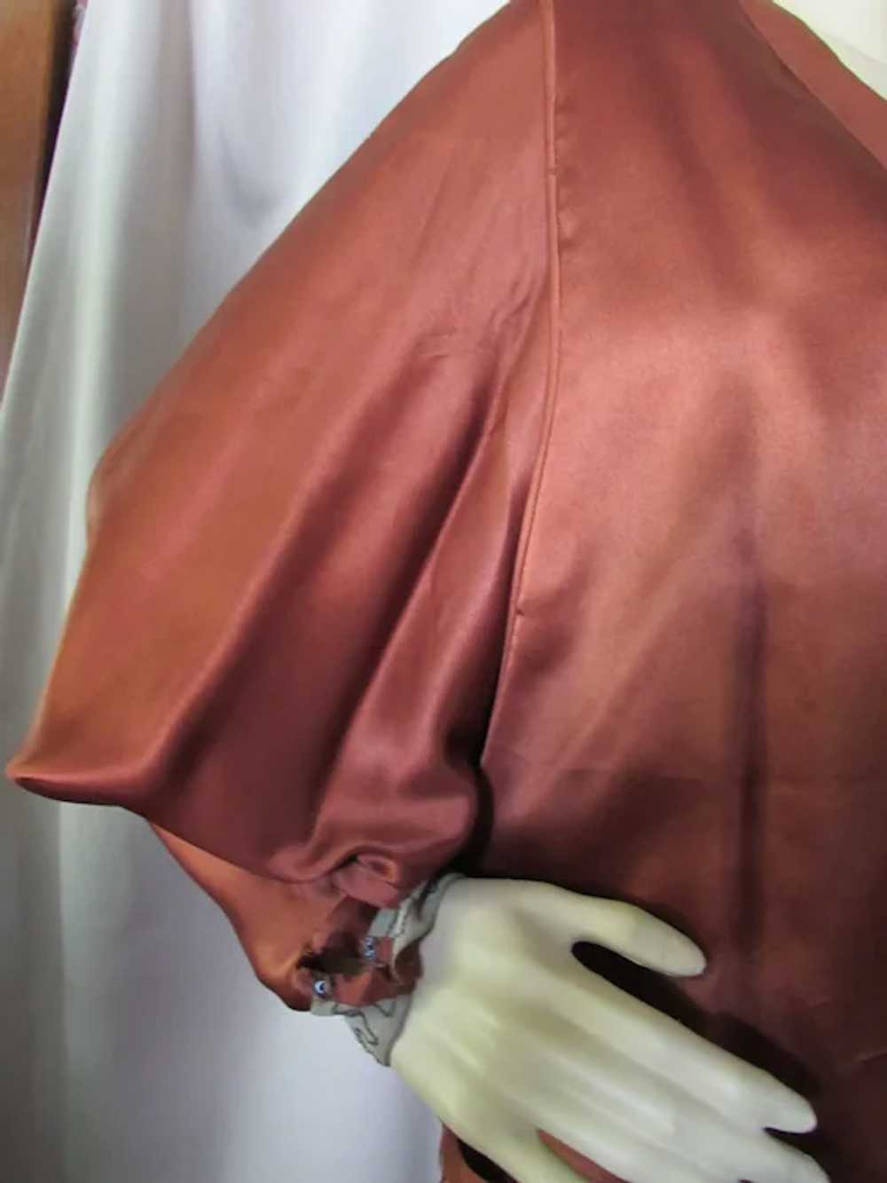 SALE Amazing & Authentic 1930 Era Copper Silk Dro… - image 9