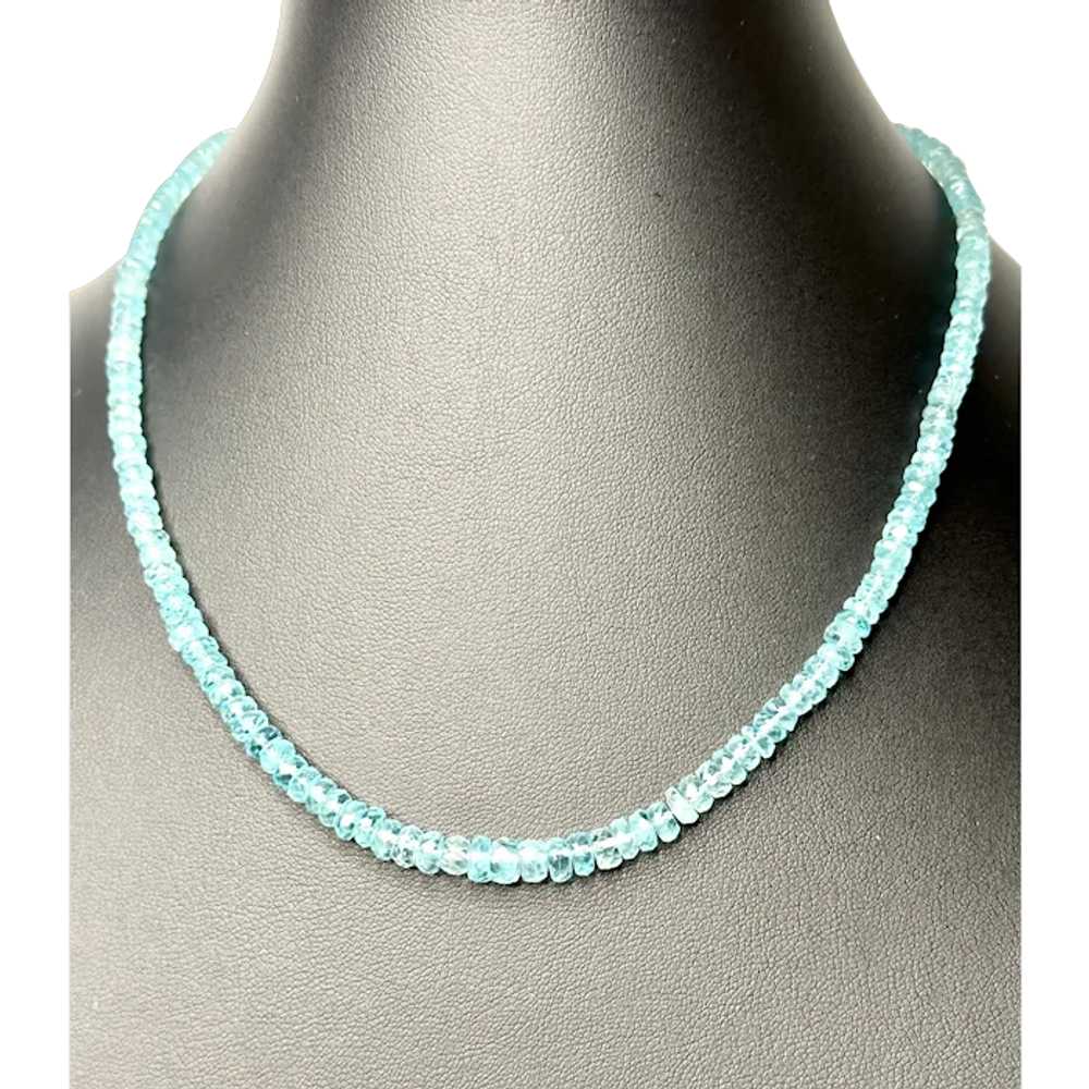 Ocean Blue Apatite and 14k Gold Necklace - image 1