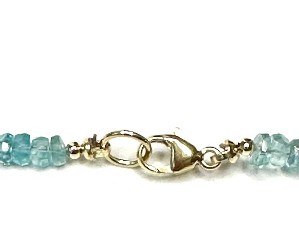 Ocean Blue Apatite and 14k Gold Necklace - image 2