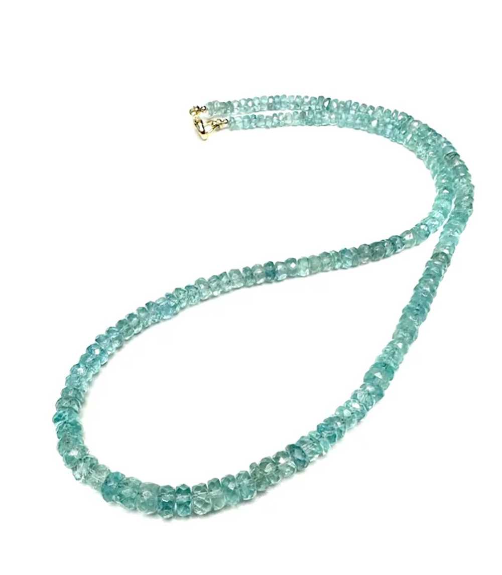 Ocean Blue Apatite and 14k Gold Necklace - image 4