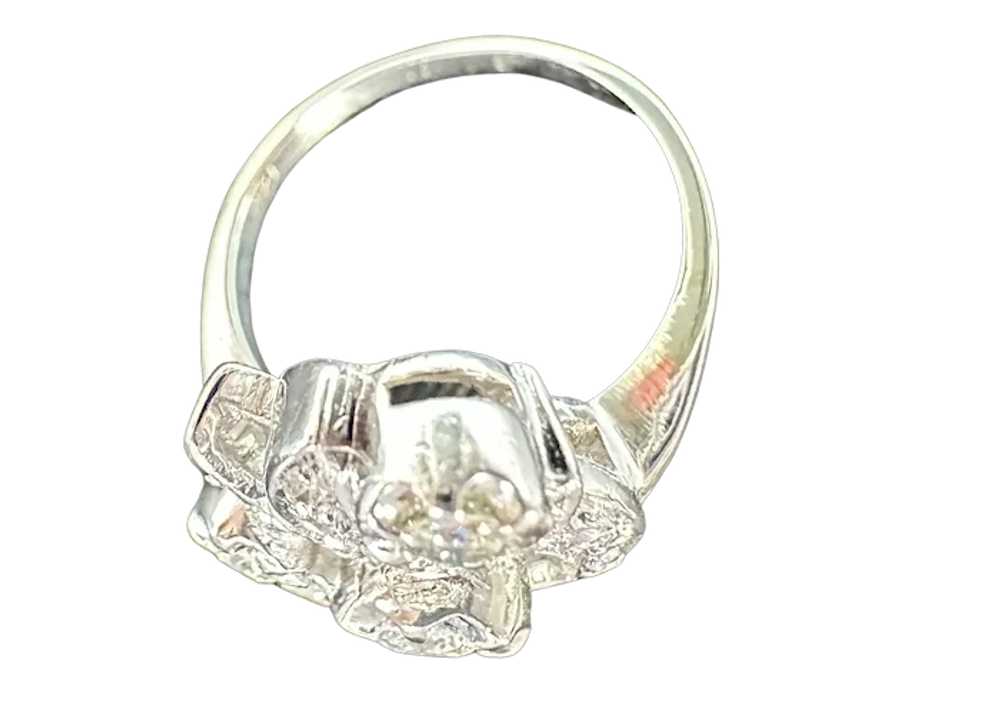 14K WG Diamond Cocktail Ring - image 3