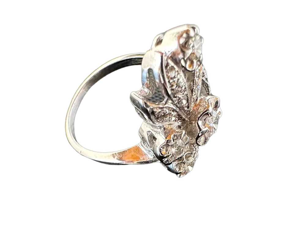 14K WG Diamond Cocktail Ring - image 7