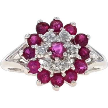 10k ruby diamond floral - Gem