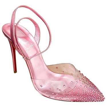Follies strass leather heels Christian Louboutin Pink size 39 EU