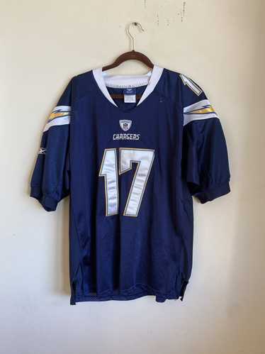 Vintage San Diego Chargers Jersey #17 Rivers Navy Blue Youth M 5/6 Reebok