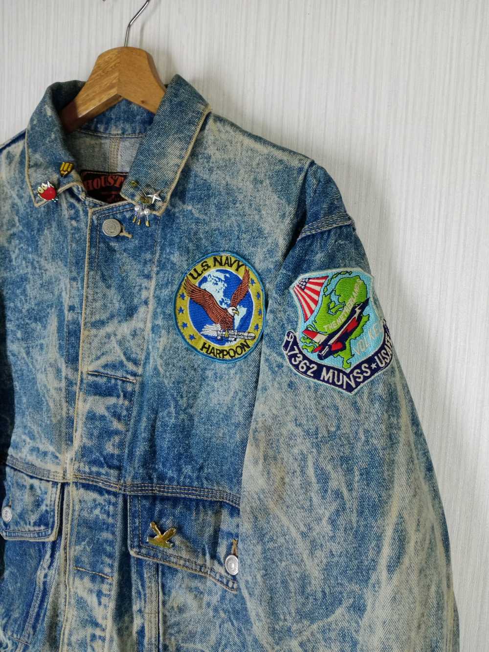 Denim Jacket × Usn × Vintage Vintage 80s Houston … - image 4