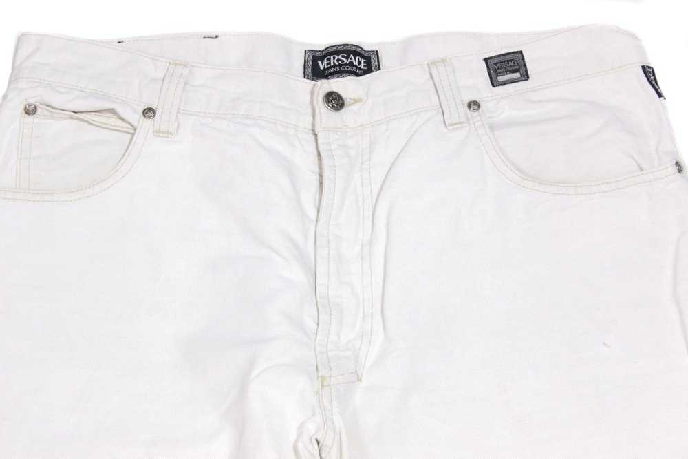 Versace 90S Medusa Buttons Cotton Linen Jeans Vin… - image 3