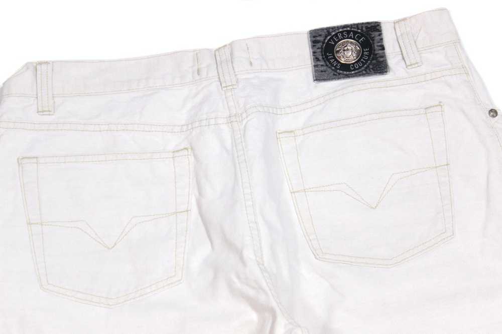 Versace 90S Medusa Buttons Cotton Linen Jeans Vin… - image 4