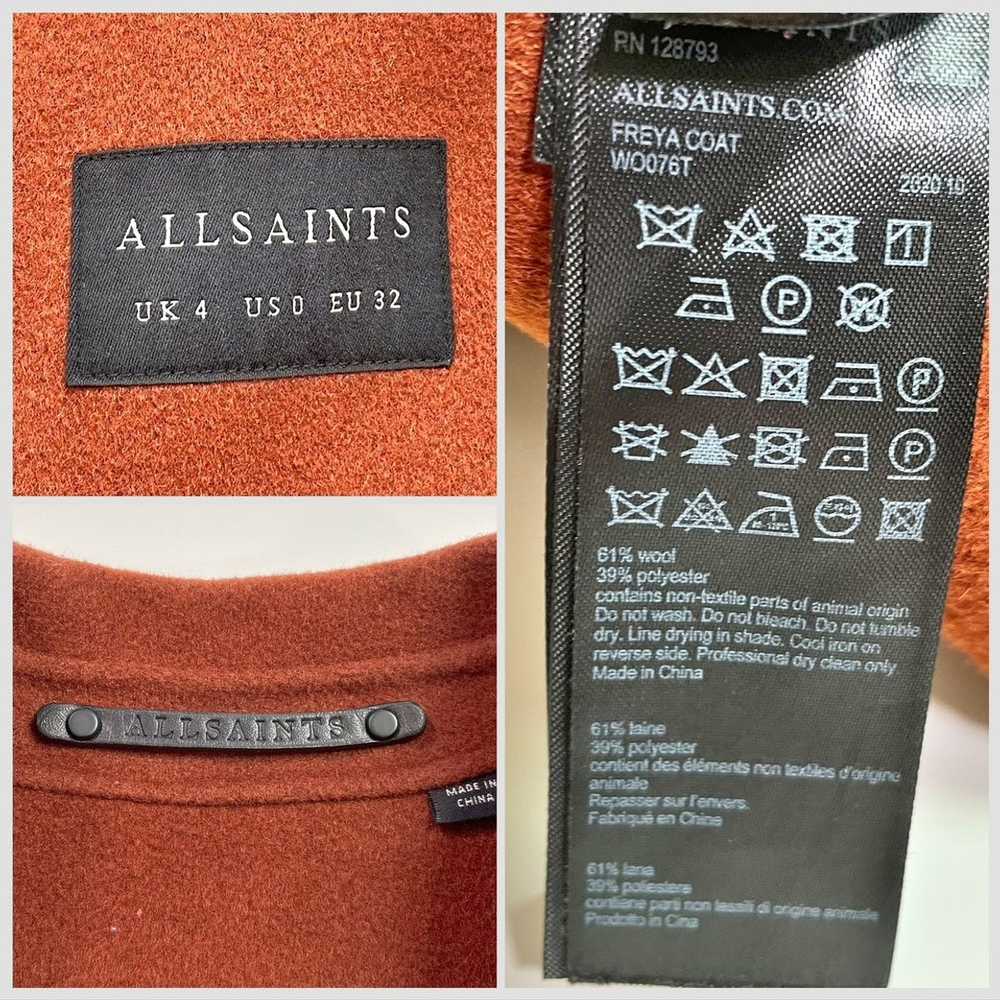 Allsaints AllSaints Freda Coat Fringe Wool Cinnam… - image 10