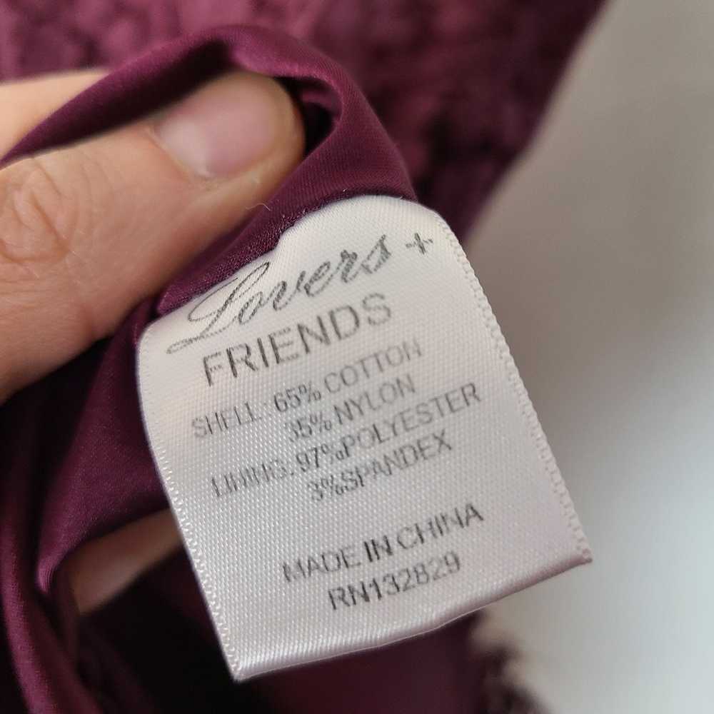 Other Lovers + Friends Wmns M Purple Lace Sleevel… - image 8