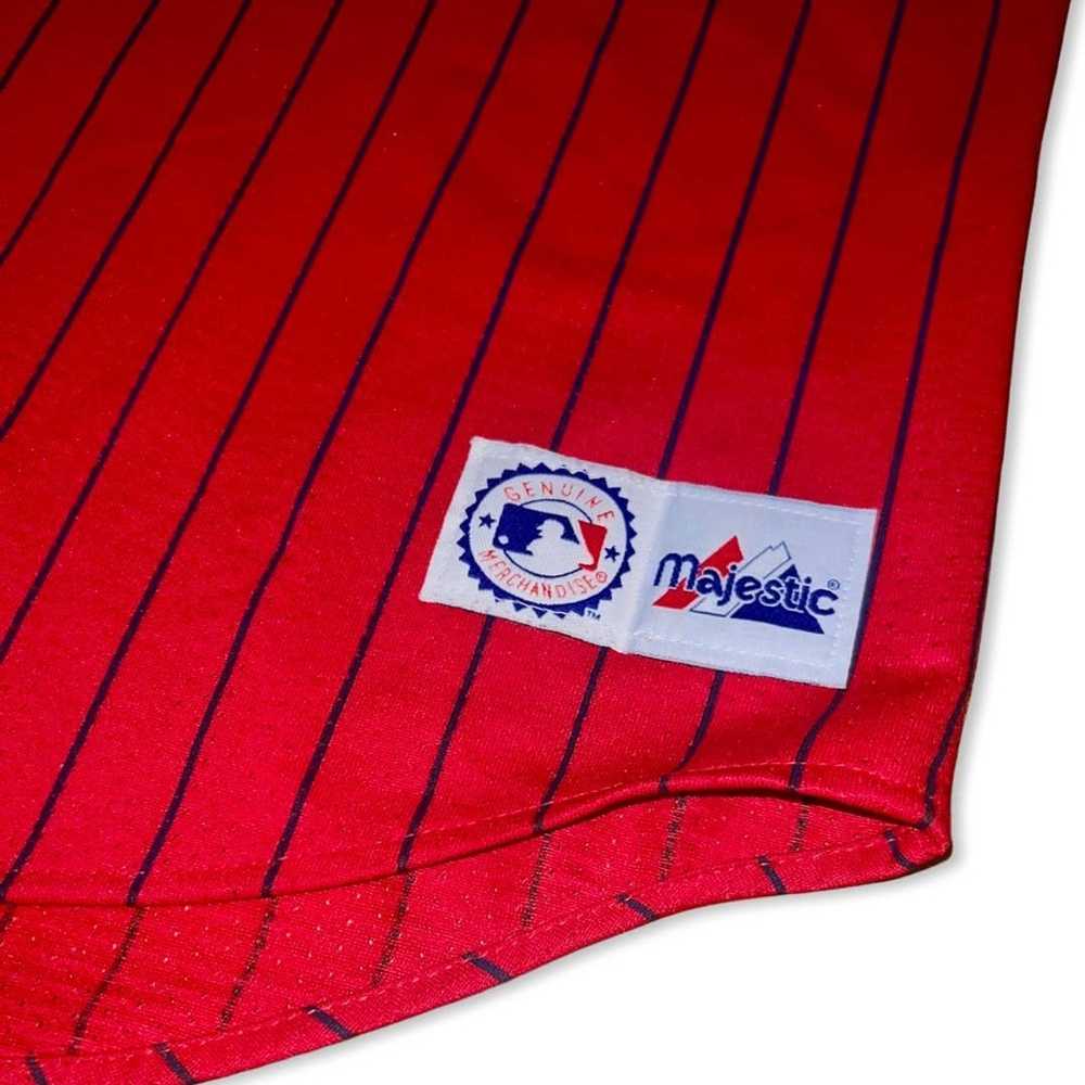 Majestic New York Yankees Red Pinstripe Jersey - image 3