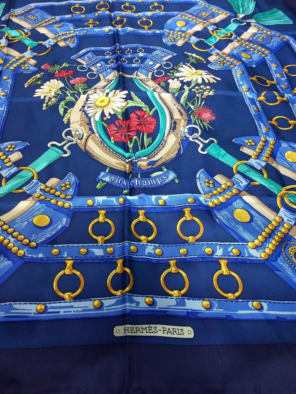 Hermes × Vintage Vintage Hermes Aux Champs scarf - image 3