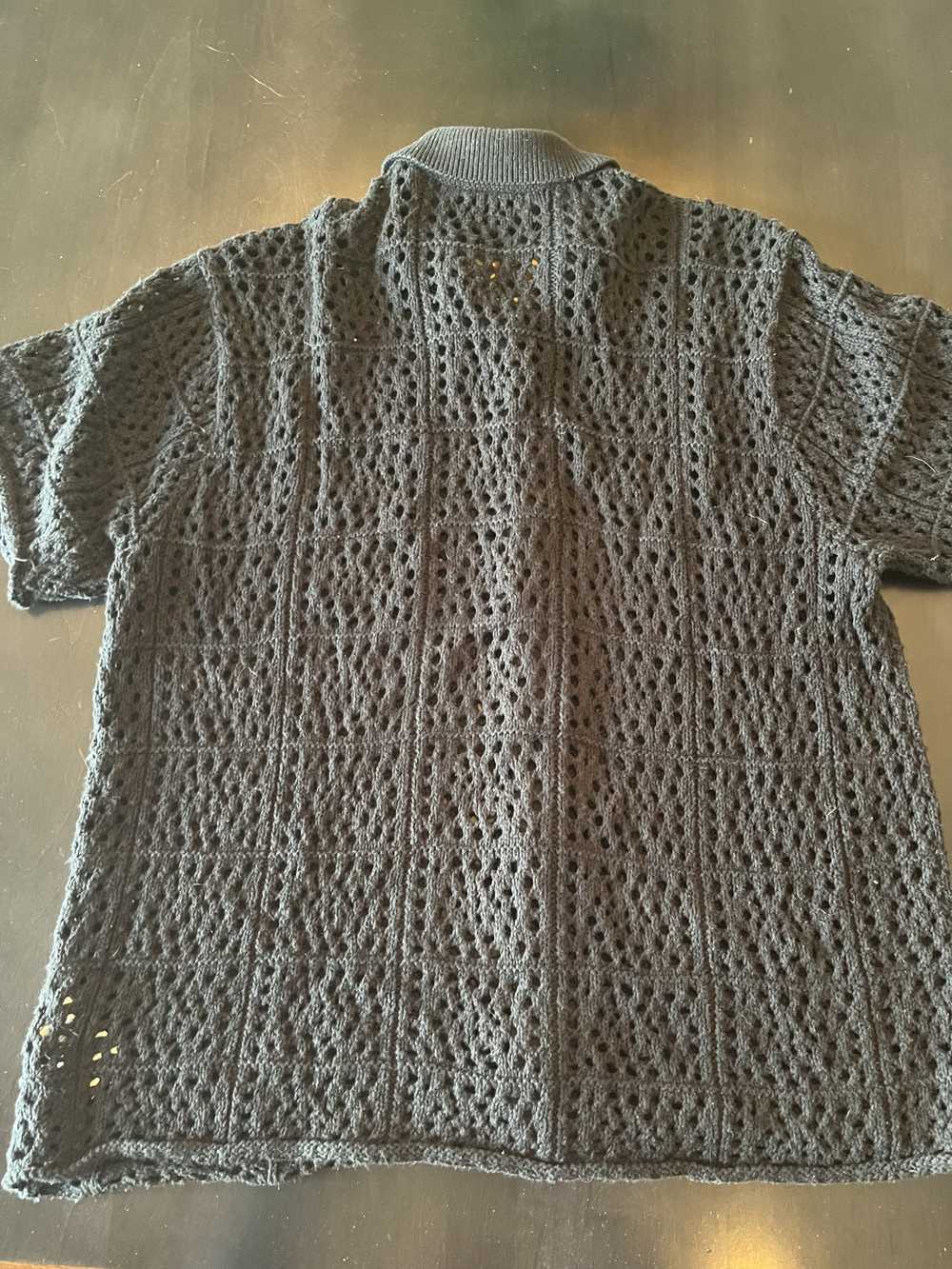 Stussy Black Stussy Crochet Button-Up Short-Sleeve - image 4